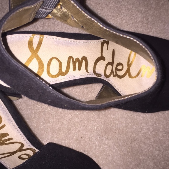 Sam Edelman Black Heels with Strap - Picture 2 of 4